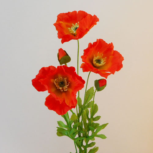 Silk Poppy Garland Red 184cm Artificial Flowers